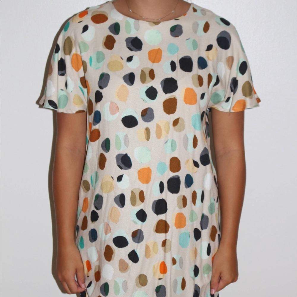 UNCLE FRANK creme and polka dotted dress!!